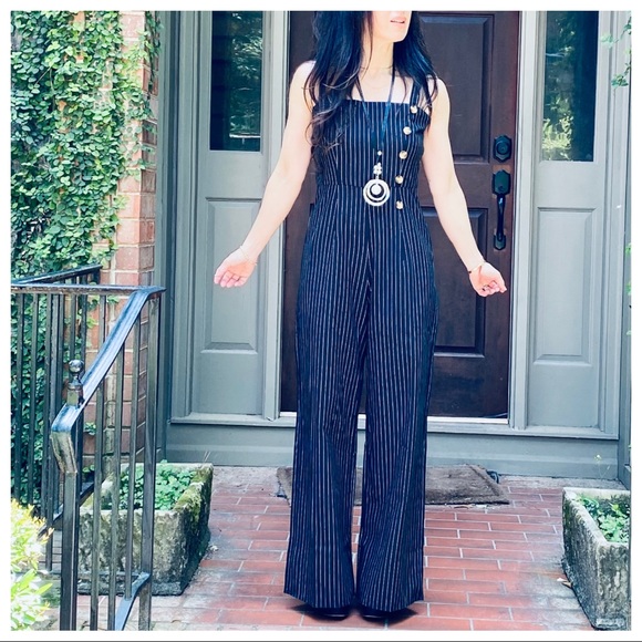 ✨LAST ONE ✨BLACK STRIPES TANK WIDE LEG JUMPSUIT - Picture 8 of 8